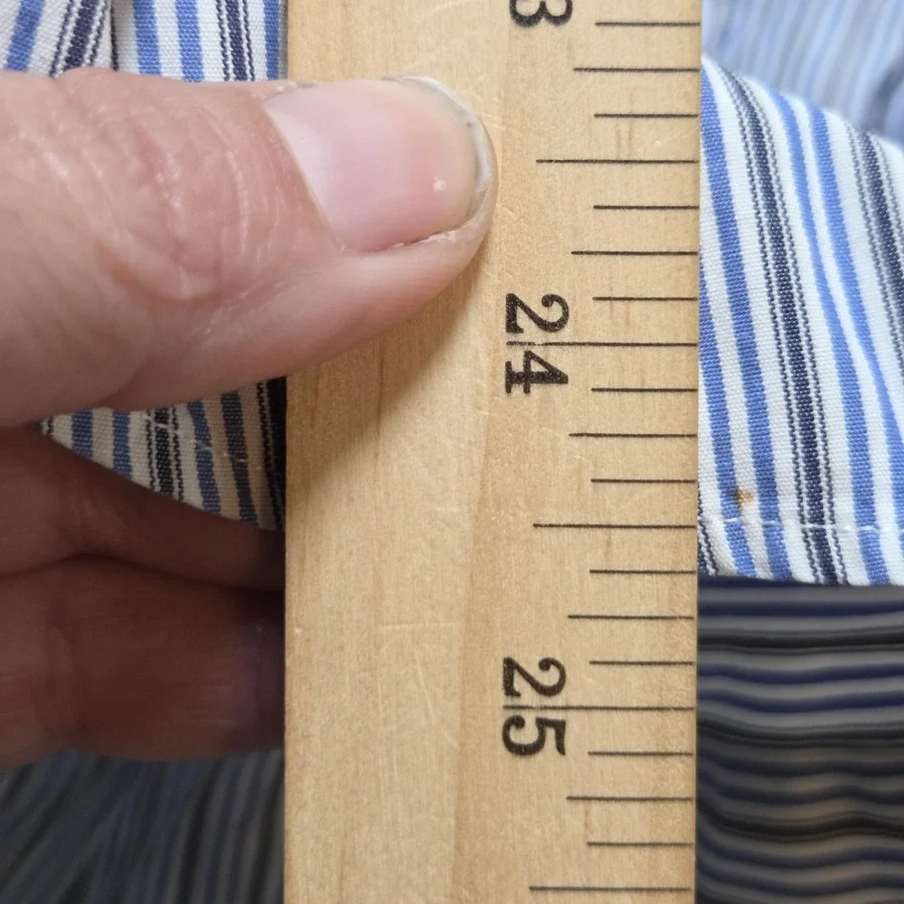 Ralph Lauren Shirt Boys 4‎ Blue Stripe Button Down Long Sleeve Slim Fit Cotton